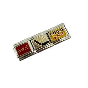 NWT 9mm Jesus/Holy Bible/Child of God/Religious Stainless Steel ItalianCharms